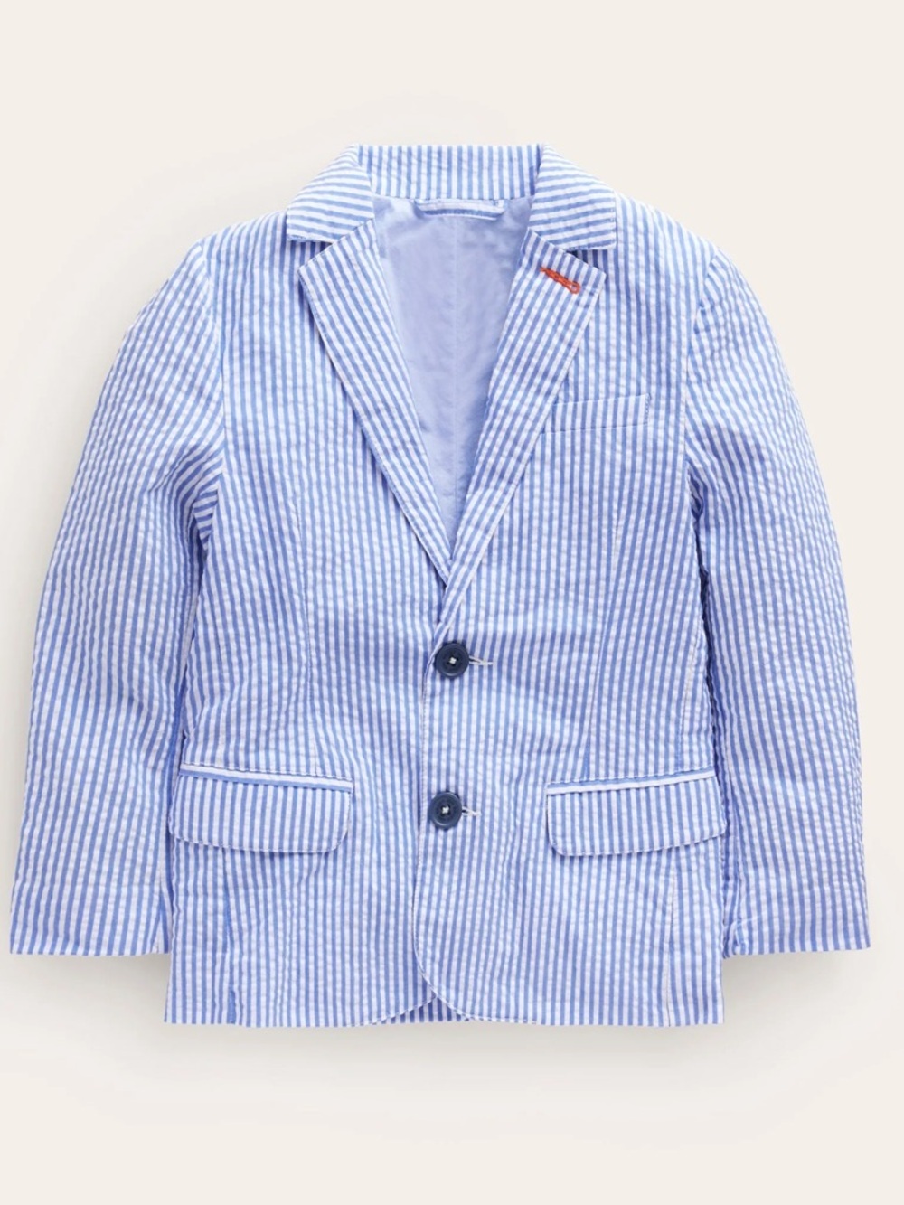 Mini Boden Seersucker Blazer Navy 2 - 3Y worn 1x - Picture 1 of 6